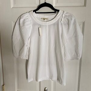 White Puff Sleeve Top